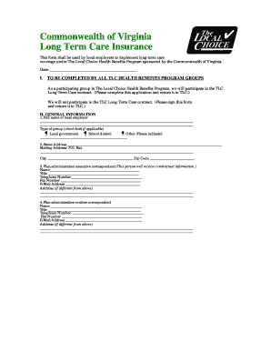 Virginia Long Term Care Insurance Application