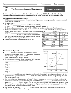 Economic Development Study Guide