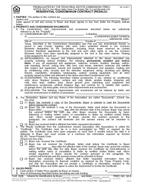 Texas Residential Condominium Contract