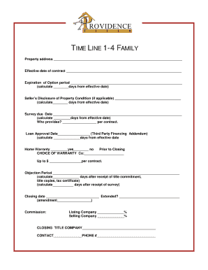 Real Estate Purchase Agreement Timeline