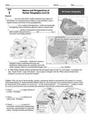 AP Human Geography Worksheet