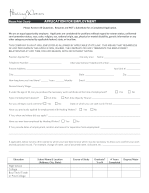 Application for Employment