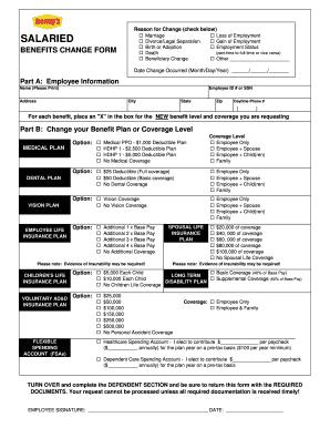Benefits Change Form