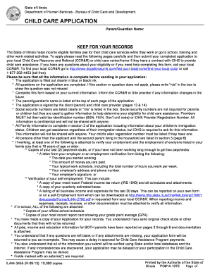 Illinois Child Care Application