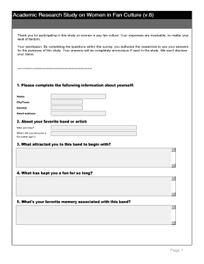 Academic Research Study on Women in Fan Culture