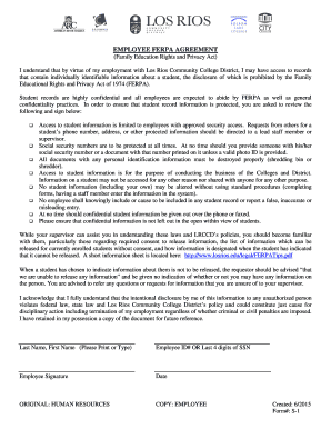 Employee FERPA Agreement
