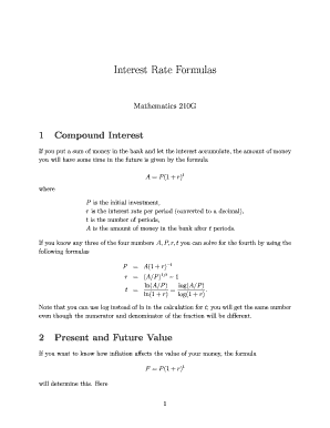 Fillable Online Interest Rate Formulas Fax Email Print - pdfFiller