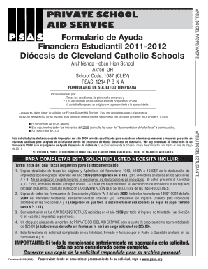Formulario de Ayuda Financiera Estudiantil