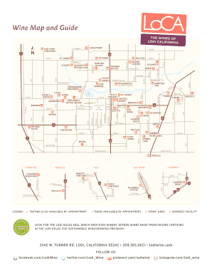 Fillable Online Wine Map and Guide Fax Email Print - pdfFiller