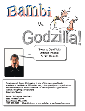 Bruce Christopher Seminar Order Form