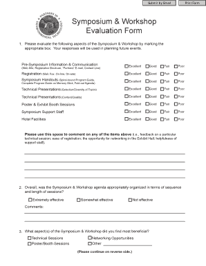 Symposium Workshop Evaluation Form - SERDP ESTCP