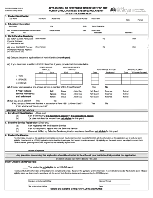 North Carolina Need Based Scholarship Application