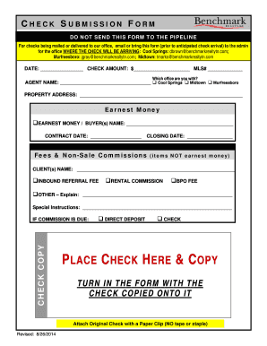 Check Submission Form