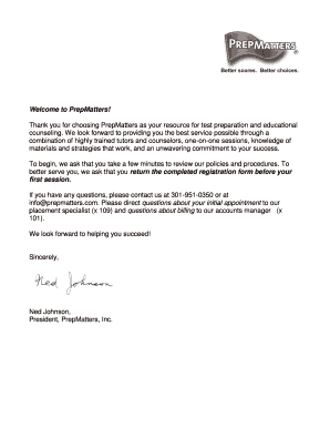 PrepMatters Client Registration Form