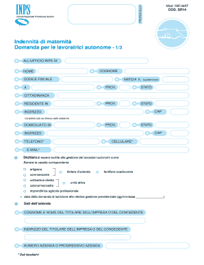 Domanda per le lavoratrici autonome