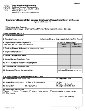 Texas Non-Subscriber Compliance Package