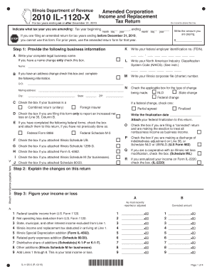 Illinois Amended Corporation Income and Replacement Tax Return