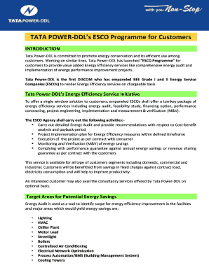 Tata Power-DDL ESCO Program Application Form