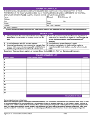 Walk4Hearing Donation Form