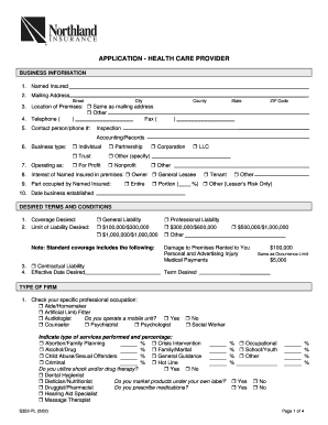 Healthcare Provider Insurance Application
