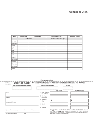 Ohio IT 941X Amended Employer’s Annual Reconciliation