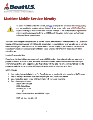 BoatUS MMSI Assignment Form