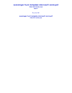 Fillable Online scavenger hunt template microsoft word Fax Email Print Fillable Online scavenger hunt template microsoft word Fax Email Print