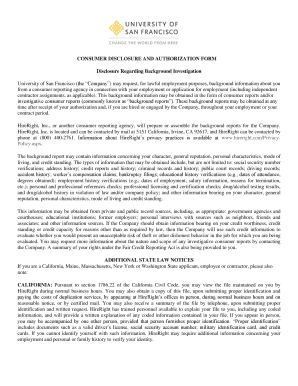 Consumer Disclosure and Authorization Form