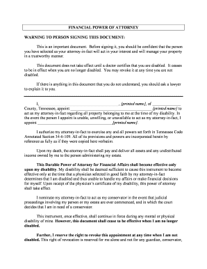 Financial Power of Attorney