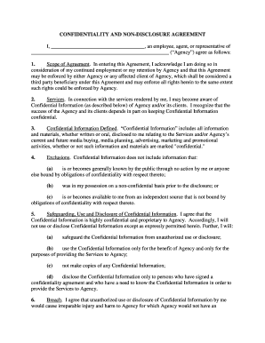 Confidentiality and Non-Disclosure Agreement