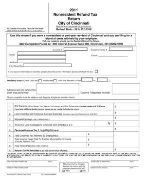 Nonresident Refund Tax Return
