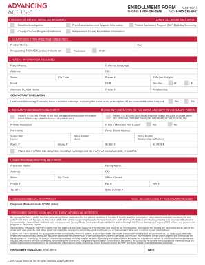 Advancing Access Enrollment Form