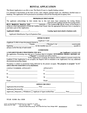 Virginia Rental Application Form