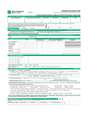 Mutual Fund Application Form