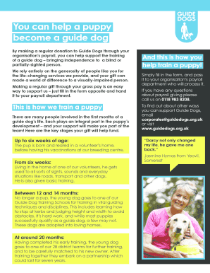 Guide Dogs Payroll Giving Form