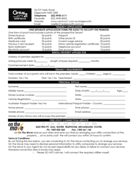 Australian Tenancy Application Form