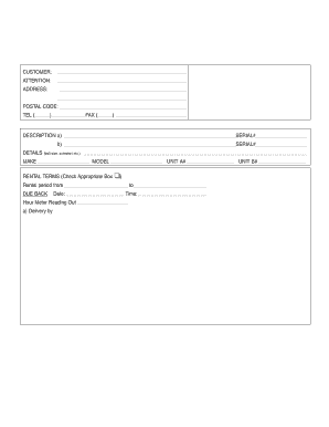 Contrat de location d'équipement