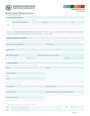 Direct Debit Request Form