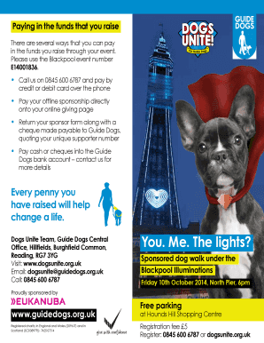 Guide Dogs Sponsor Form