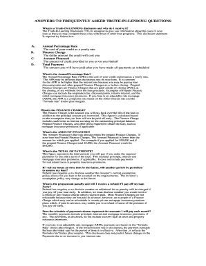 Truth-In-Lending Disclosure Form