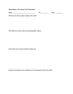 Equality Data Analysis Form