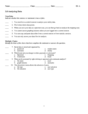 Data Analysis Quiz