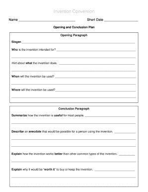 Invention Convention Form