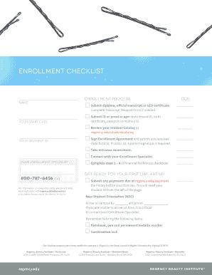 Enrollment Checklist