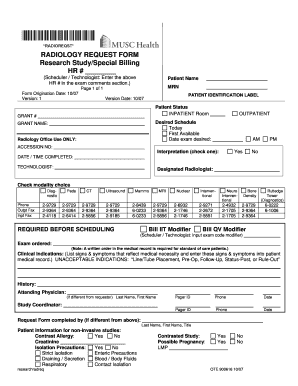 Radiology Request Form