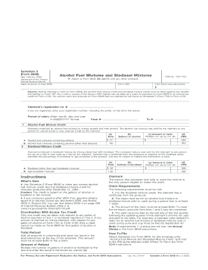 Class 3 narcotics - Form 8849 Schedule 3 Rev February 2005 Alcohol Fuel Mixtures and Biodiesel Mixtures