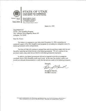 Utah State Tax Exemption Certificate