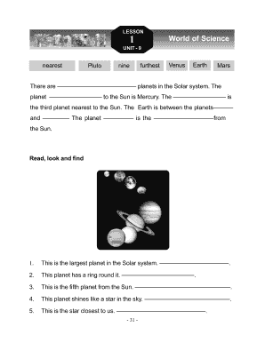 Science Lesson on Planets and Space