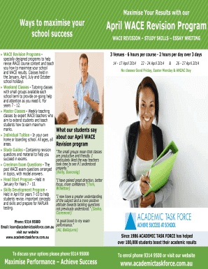 WACE Revision Program Enrollment Form