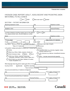 HIV/AIDS Case Report Form